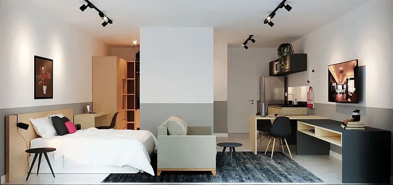 Housi - Incrível 2 quartos + quarto de Home Office + Varanda