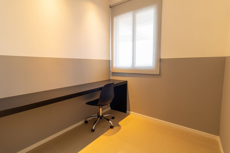 Housi - Incrível 2 quartos + quarto de Home Office + Varanda