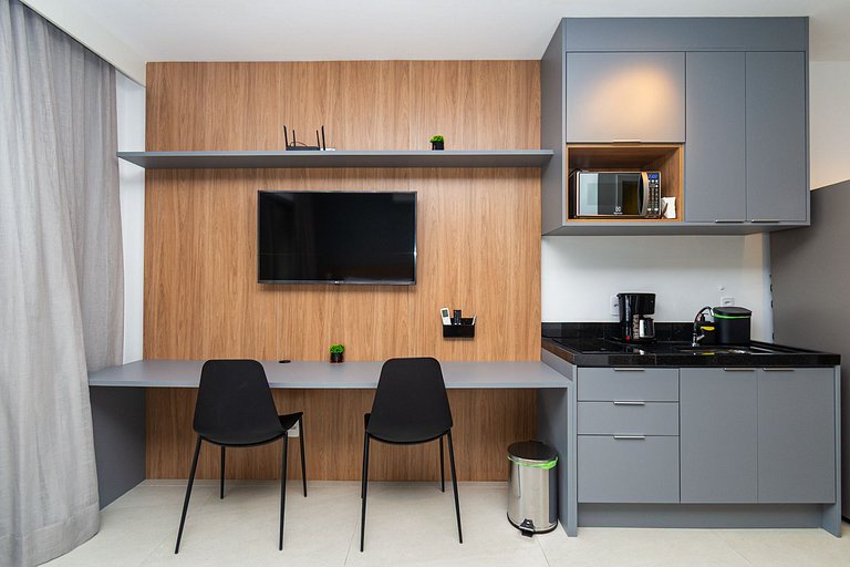 Studio moderno e completo no centro de Guarulhos