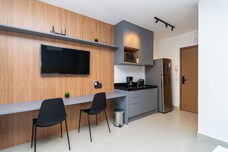 Studio moderno e completo no centro de Guarulhos