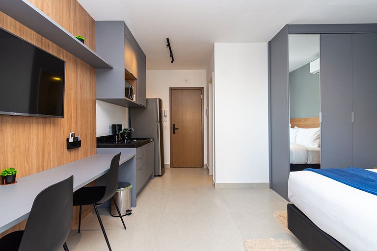 Studio moderno e completo no centro de Guarulhos