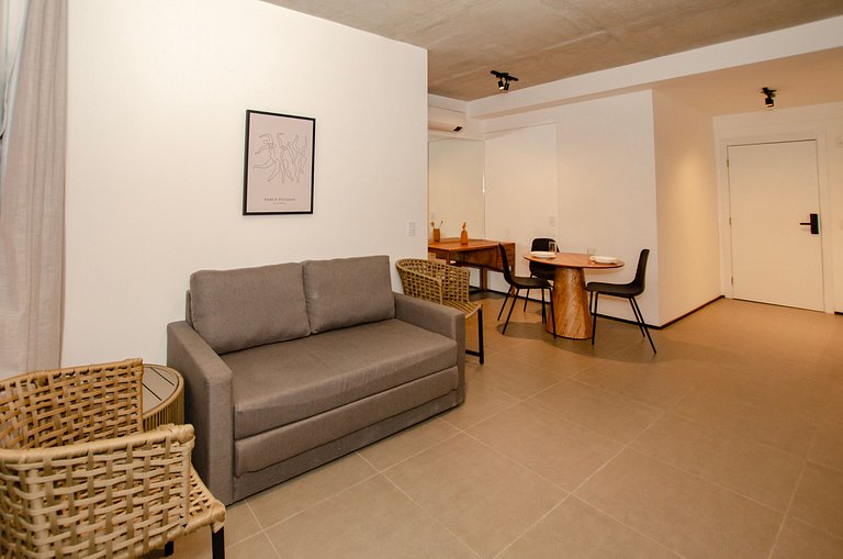 Apto Moderno 2 Quartos nos Jardins by Housi