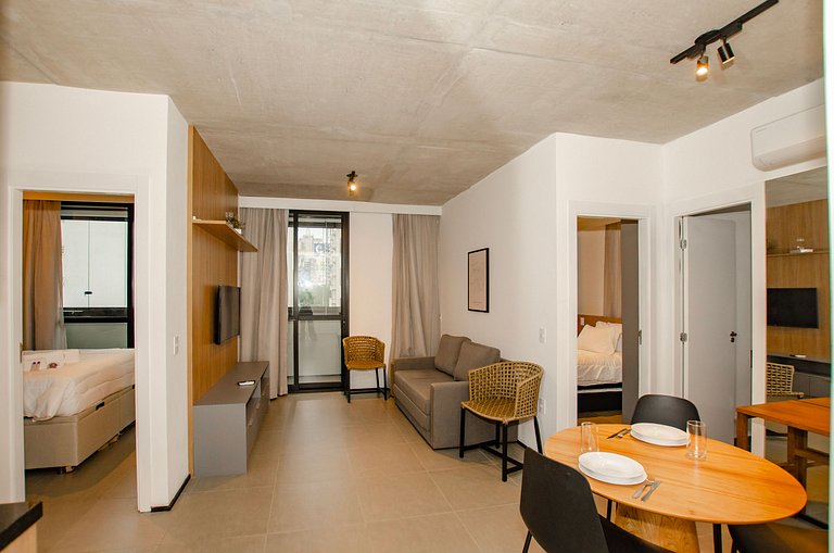 Apto Moderno 2 Quartos nos Jardins by Housi