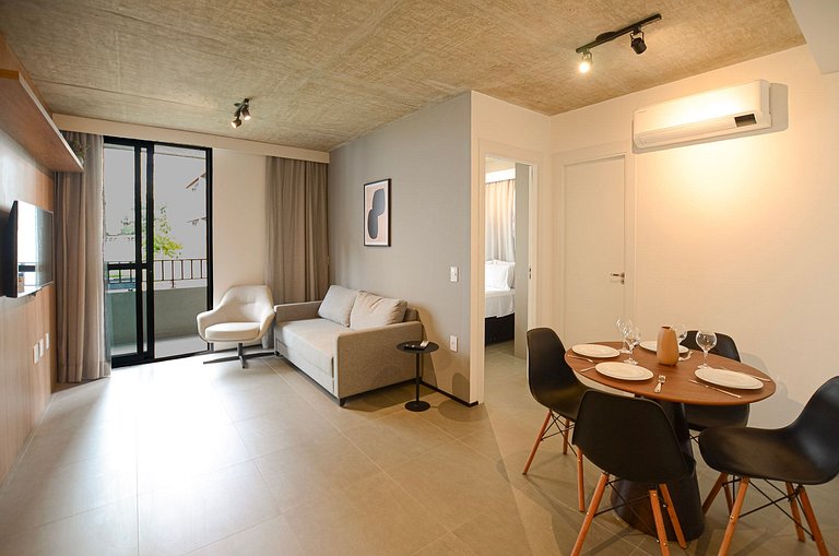 Apto Moderno 2 Quartos nos Jardins by Housi