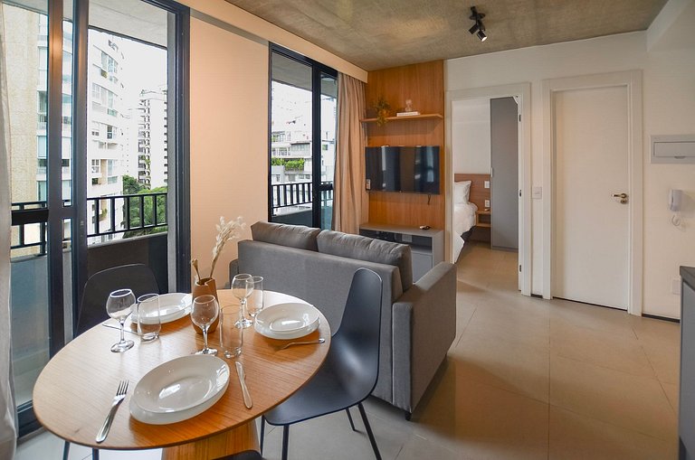 Studio 2 Quartos c/ Varanda - On Jardins by Housi